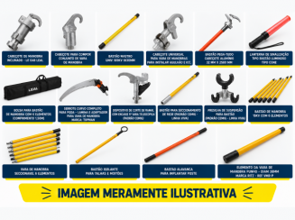 Varas, bastões e ferramentas de manobra