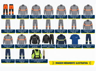 Uniformes e vestuário de proteção