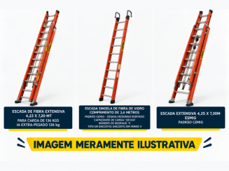 Escadas de fibra e acessórios