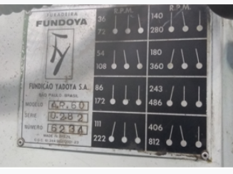 Furadeira de Coluna Fundoya AR 60 - Santo André/SP