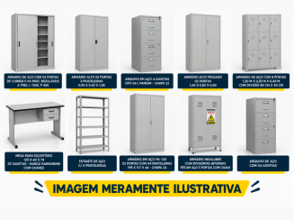 Mesas, armários e arquivos