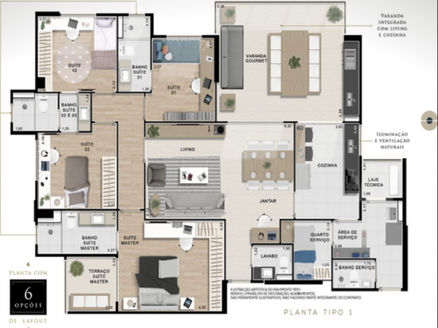Apartamento com 4 quartos no Nova Colina (foto 3 de 11)